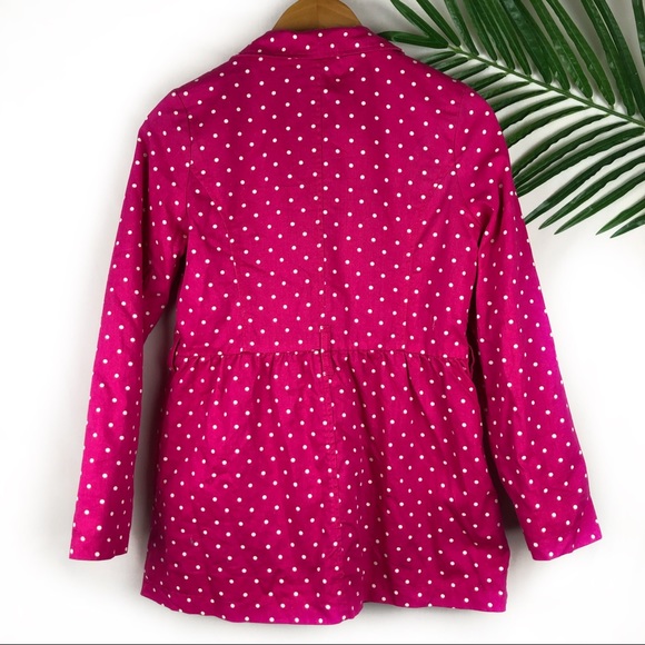 Cherokee Girls Pink Polkadot Coat XL - Picture 2 of 5